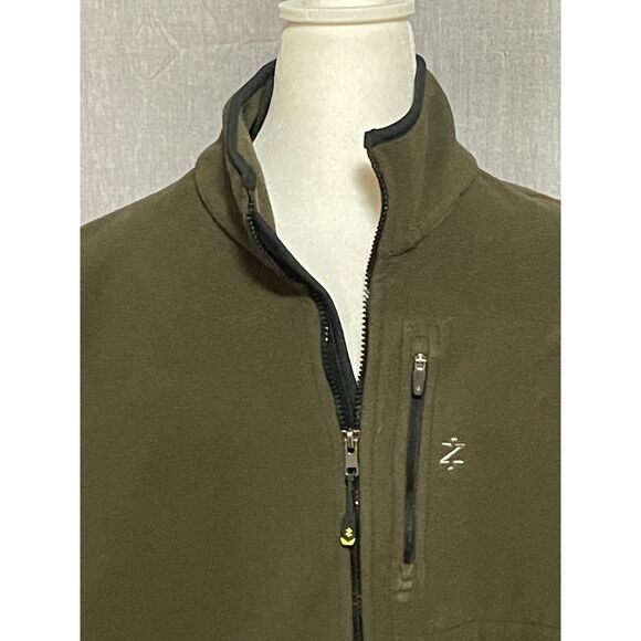 Izod Olive Fleece Vest Men’s Large – Great Layering Piece - Picture 3 of 10